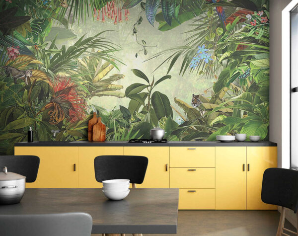 Pintura de uma floresta tropical Pintura de uma floresta tropical