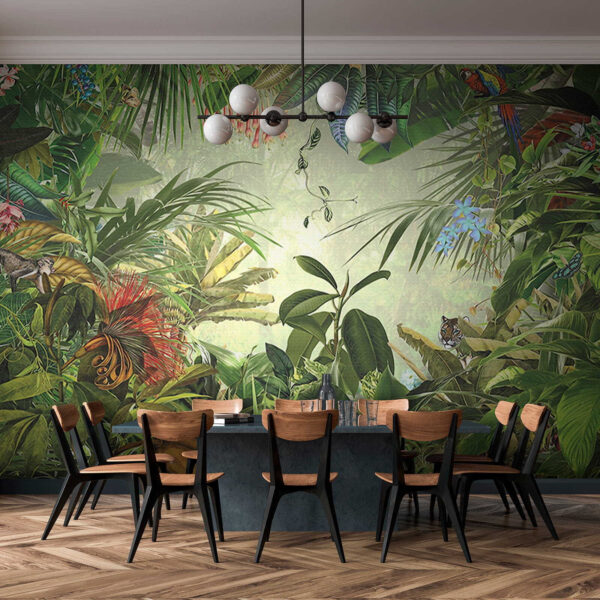Pintura de uma floresta tropical Pintura de uma floresta tropical