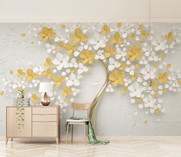Papel de parede Papel de parede Árvore floral com flores delicadas (REF: u31184)