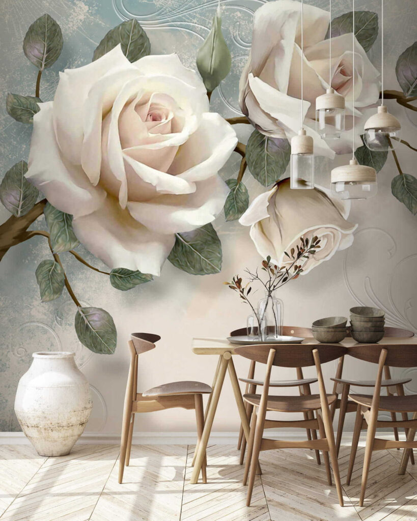Delicate roses with soft butterflies Delicate roses with soft butterflies