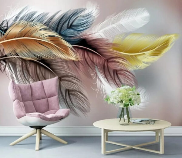 Group of colorful feathers Group of colorful feathers
