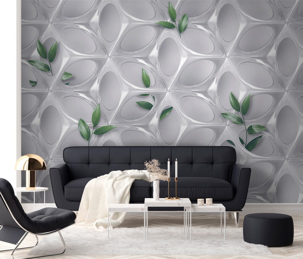 u41676pig1 1024x876 - Parede branca com folhas verdes - tegory