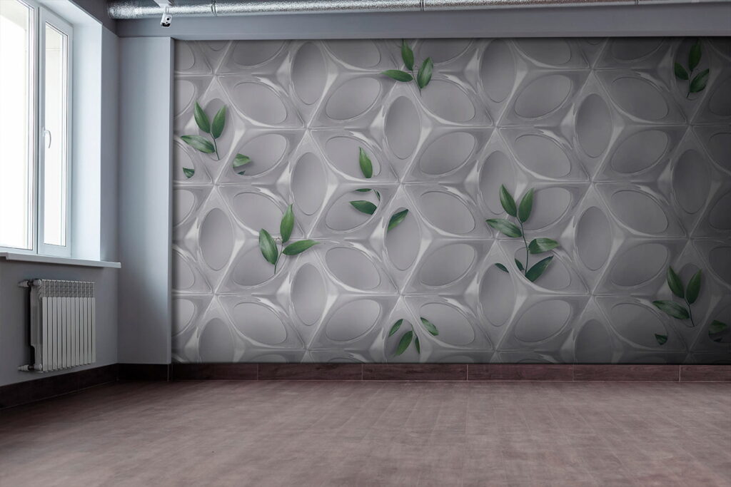 u41676piw1 1024x683 - Parede branca com folhas verdes - tegory