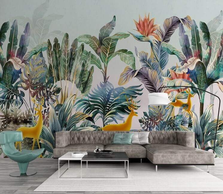 Grupo de plantas e animais