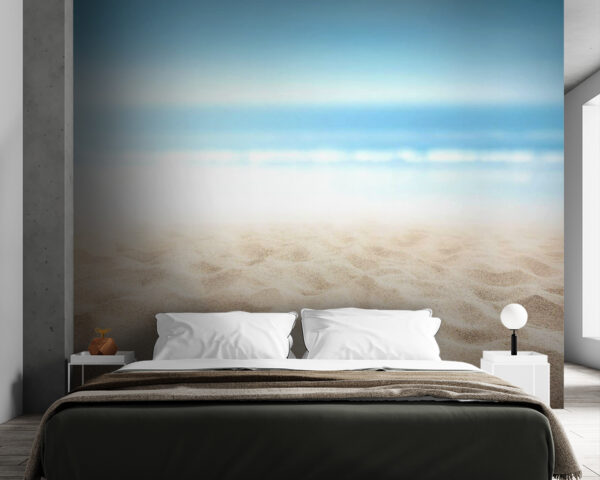 Praia de areia com céu azul Praia de areia com céu azul