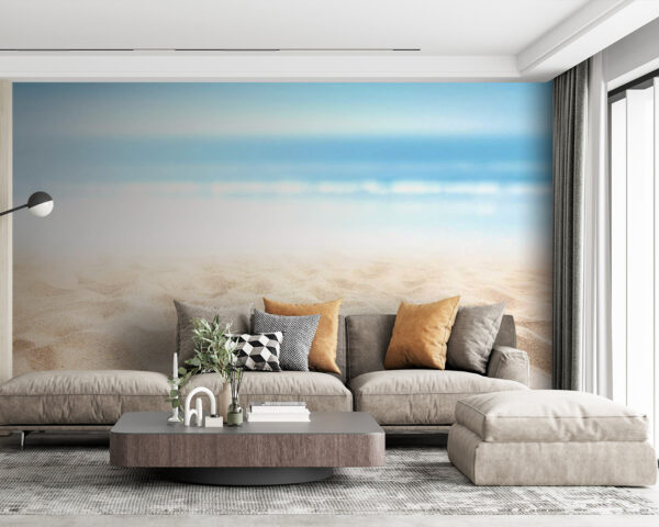 Praia de areia com céu azul Praia de areia com céu azul