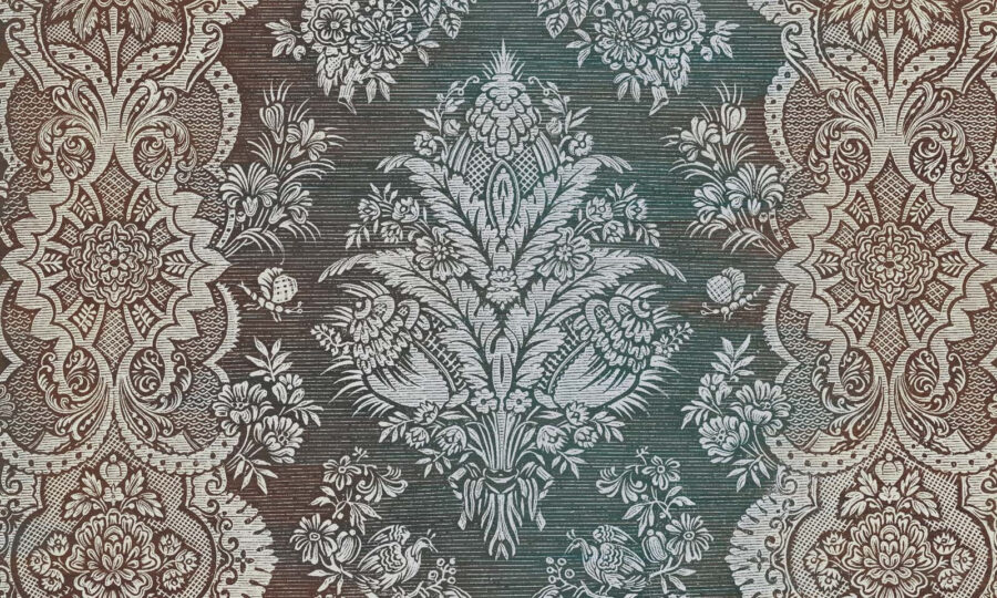 Padrão de design vintage floral intrincado.