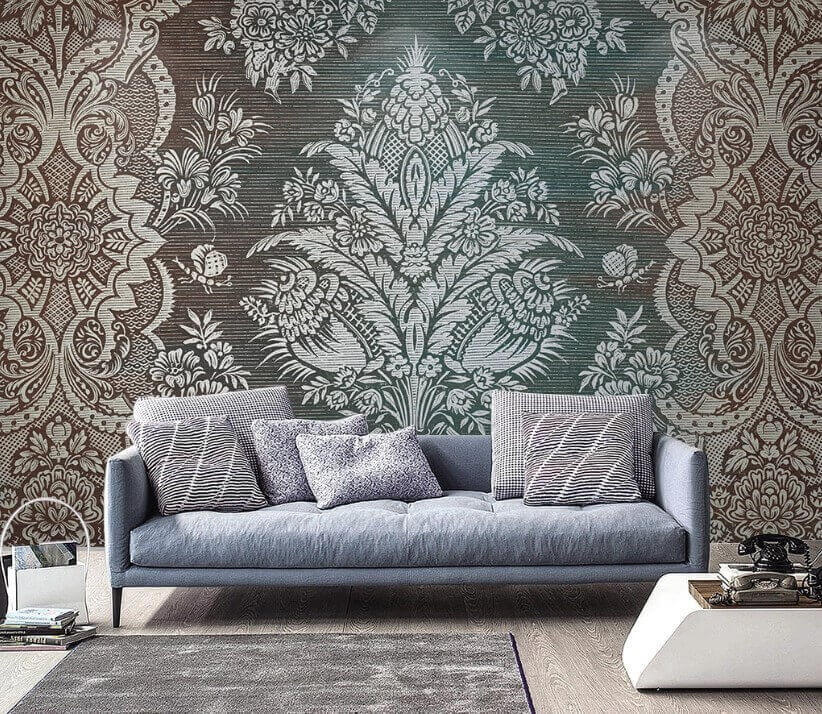 Padrão de design vintage floral intrincado.