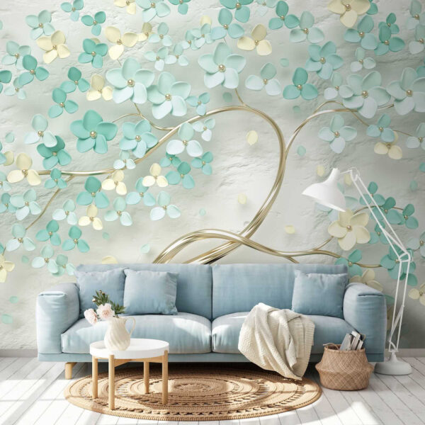 Tree with flowers and leaves Tree with flowers and leaves