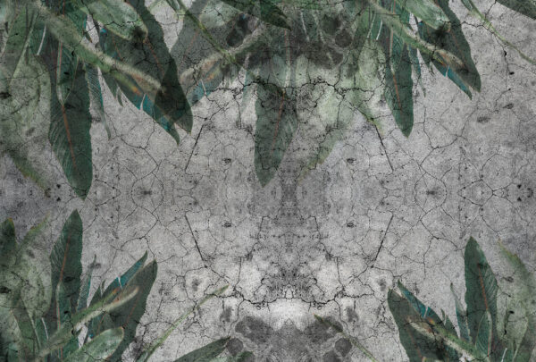 Folhas texturadas numa superfície desgastada pelo tempo. Folhas texturadas numa superfície desgastada pelo tempo.