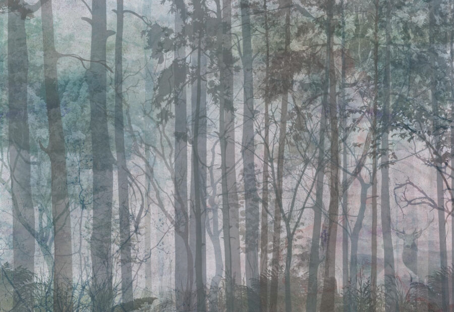 Grupo de árvores numa floresta