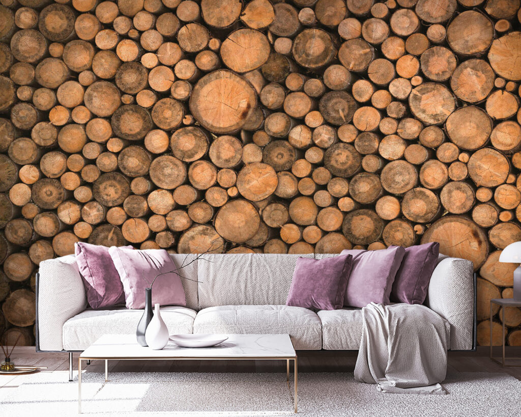 Group of round logs Group of round logs