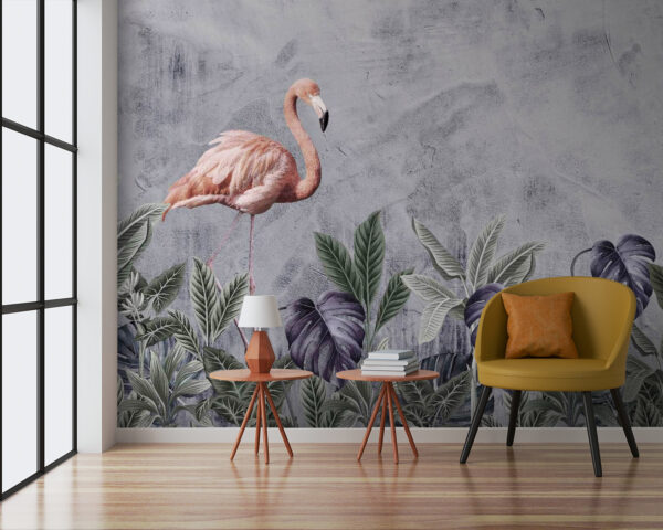 Flamingo e plantas Flamingo e plantas