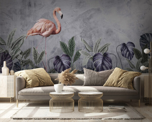 Flamingo e plantas Flamingo e plantas