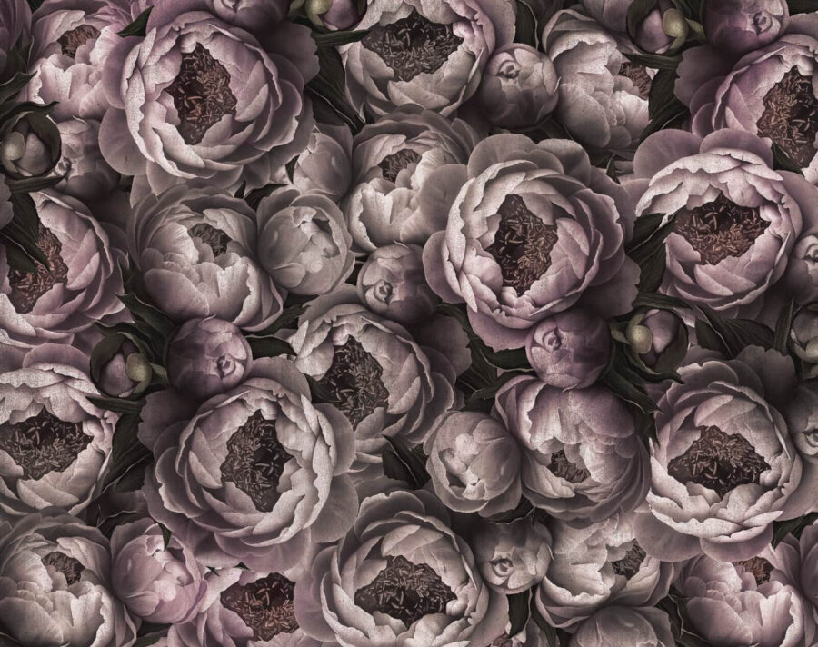Wall murals Group of flowers with buds