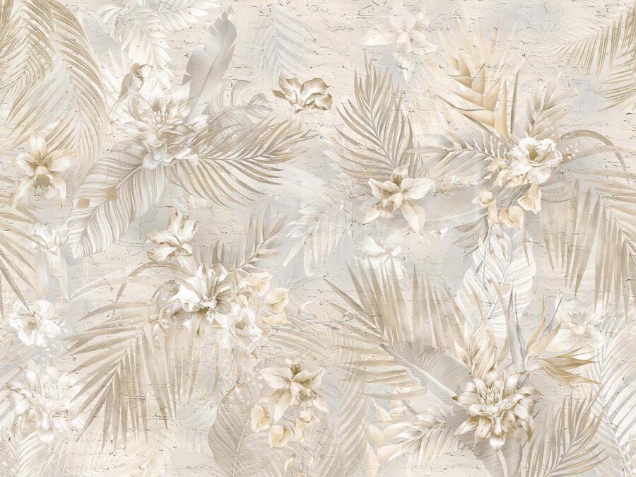 Papel de parede Padrão floral elegante em tons suaves. - Image 11
