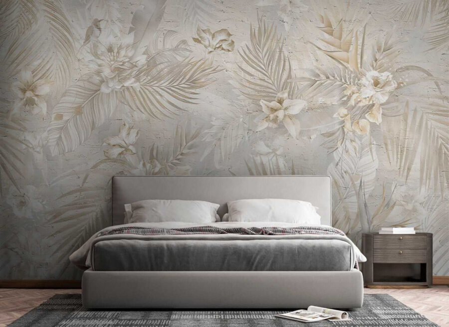 Papel de parede Padrão floral elegante em tons suaves. - Image 5