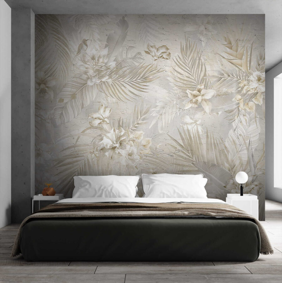 Papel de parede Padrão floral elegante em tons suaves. - Image 7