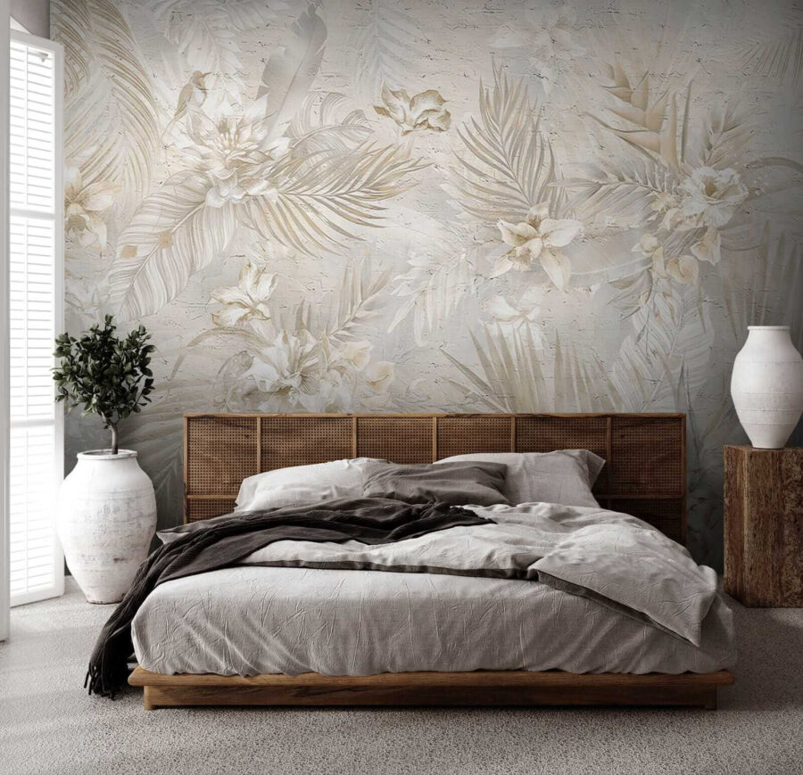Papel de parede Padrão floral elegante em tons suaves. - Image 8