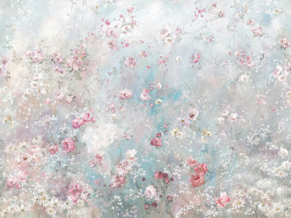 Pintura de flores numa parede Pintura de flores numa parede