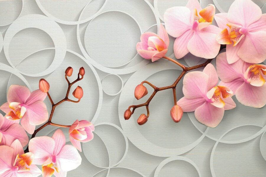 Flores delicadas num fundo suave