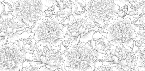 Padrão de flores e folhas Padrão de flores e folhas