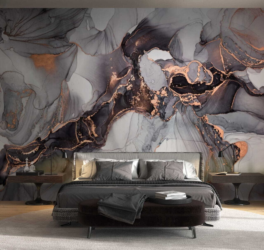 Papel de parede Redemoinhos elegantes em tons suaves