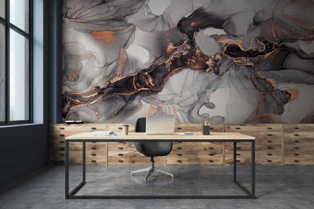 Elegant swirls in muted tones