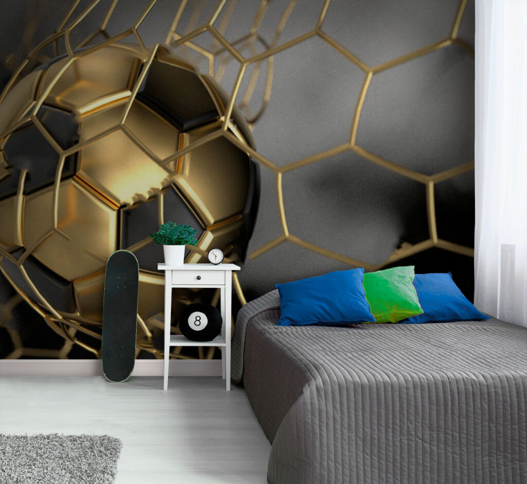 Football ball in a net Football ball in a net