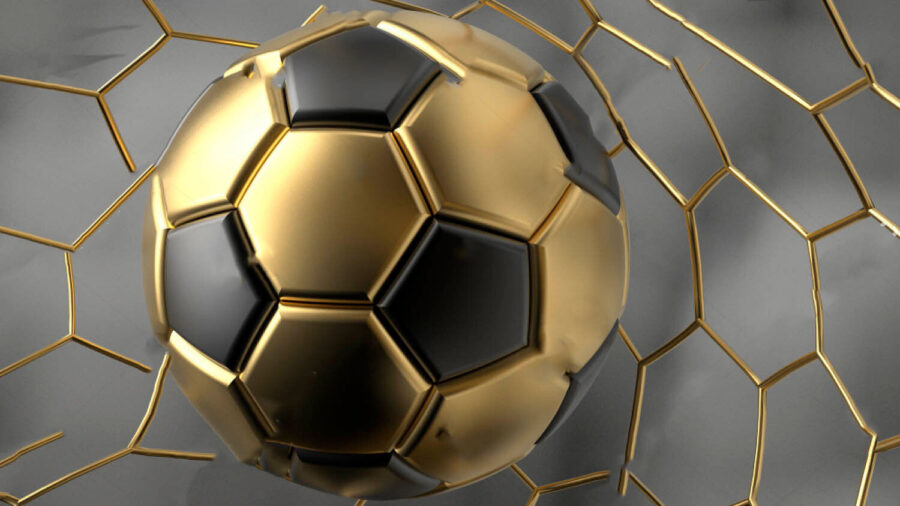 Papel de parede Sonhos de futebol em tons metálicos. - Image 6