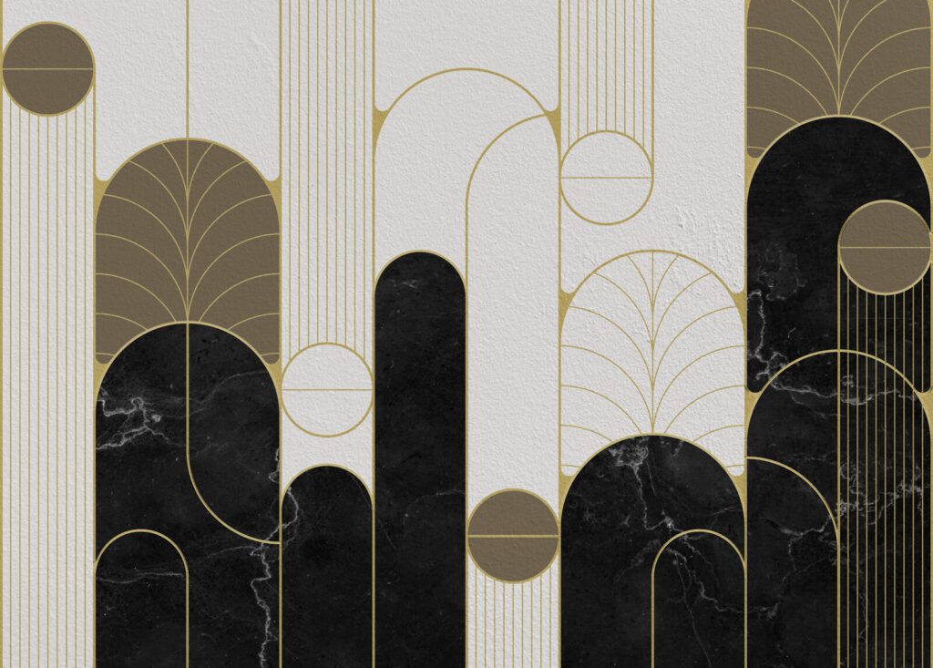 Design art déco a preto e branco Design art déco a preto e branco