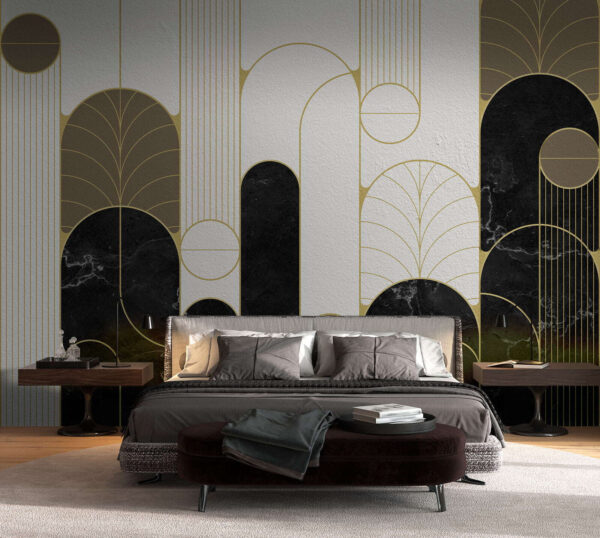 Design art déco a preto e branco Design art déco a preto e branco