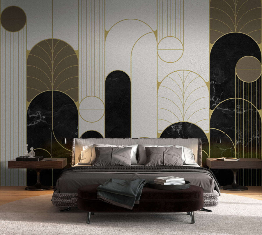 Design art déco a preto e branco Design art déco a preto e branco