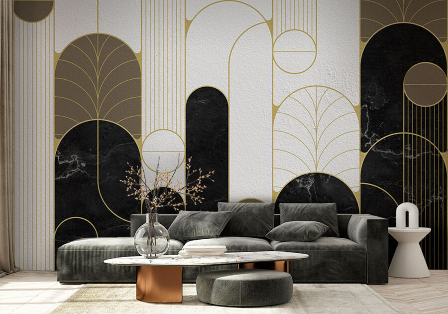 Design art déco a preto e branco Design art déco a preto e branco