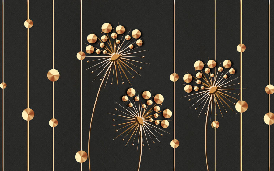 Design floral elegante em tons escuros