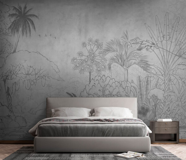 Desenho de um rio com árvores e plantas Desenho de um rio com árvores e plantas