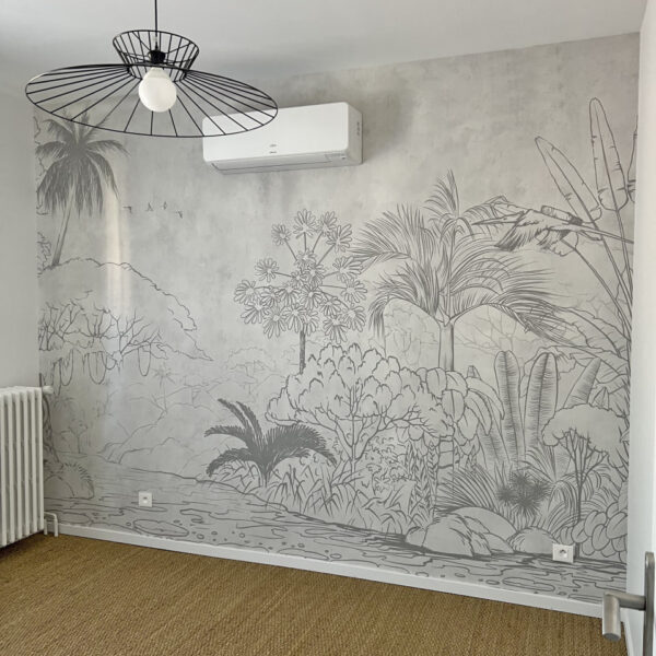 Desenho de um rio com árvores e plantas Desenho de um rio com árvores e plantas