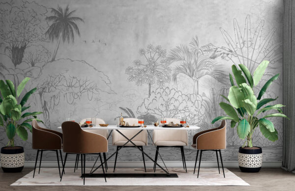 Desenho de um rio com árvores e plantas Desenho de um rio com árvores e plantas
