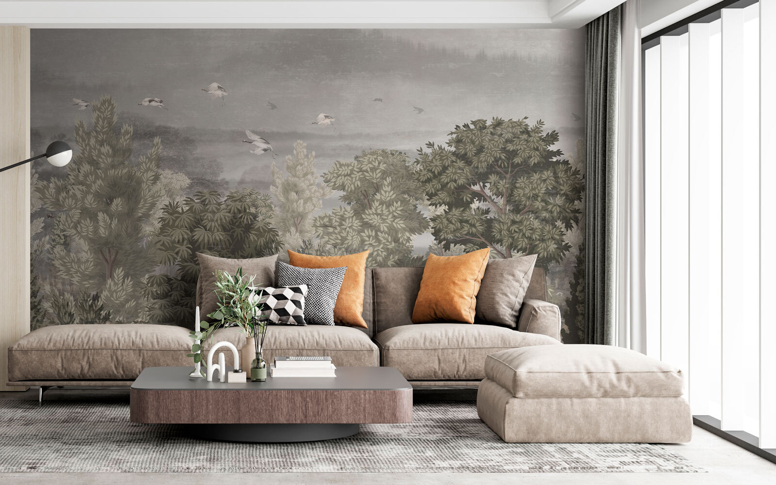 Birds flying over trees Birds flying over trees