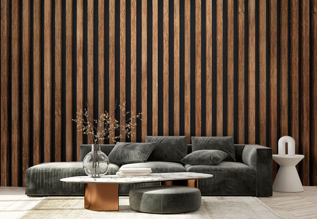 Wooden slats on a dark background Wooden slats on a dark background