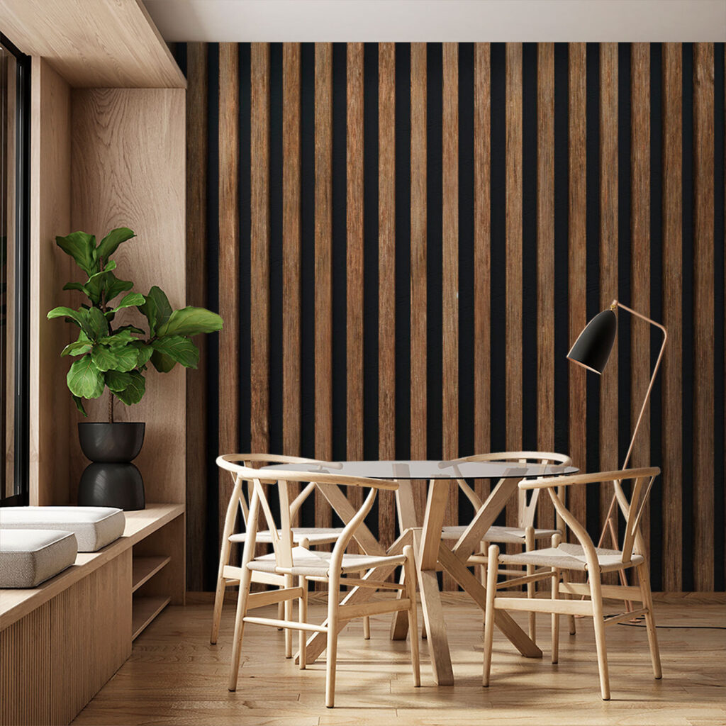 Wooden slats on a dark background Wooden slats on a dark background