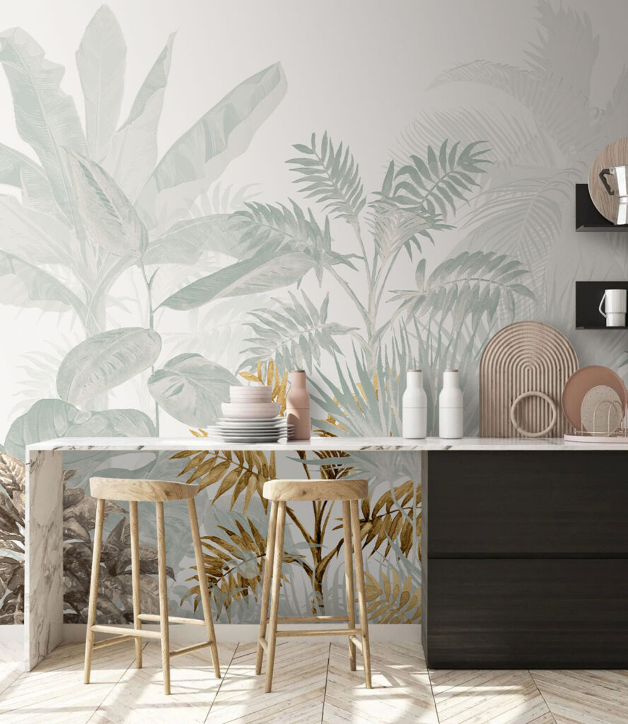 Group of plants with leaves Group of plants with leaves