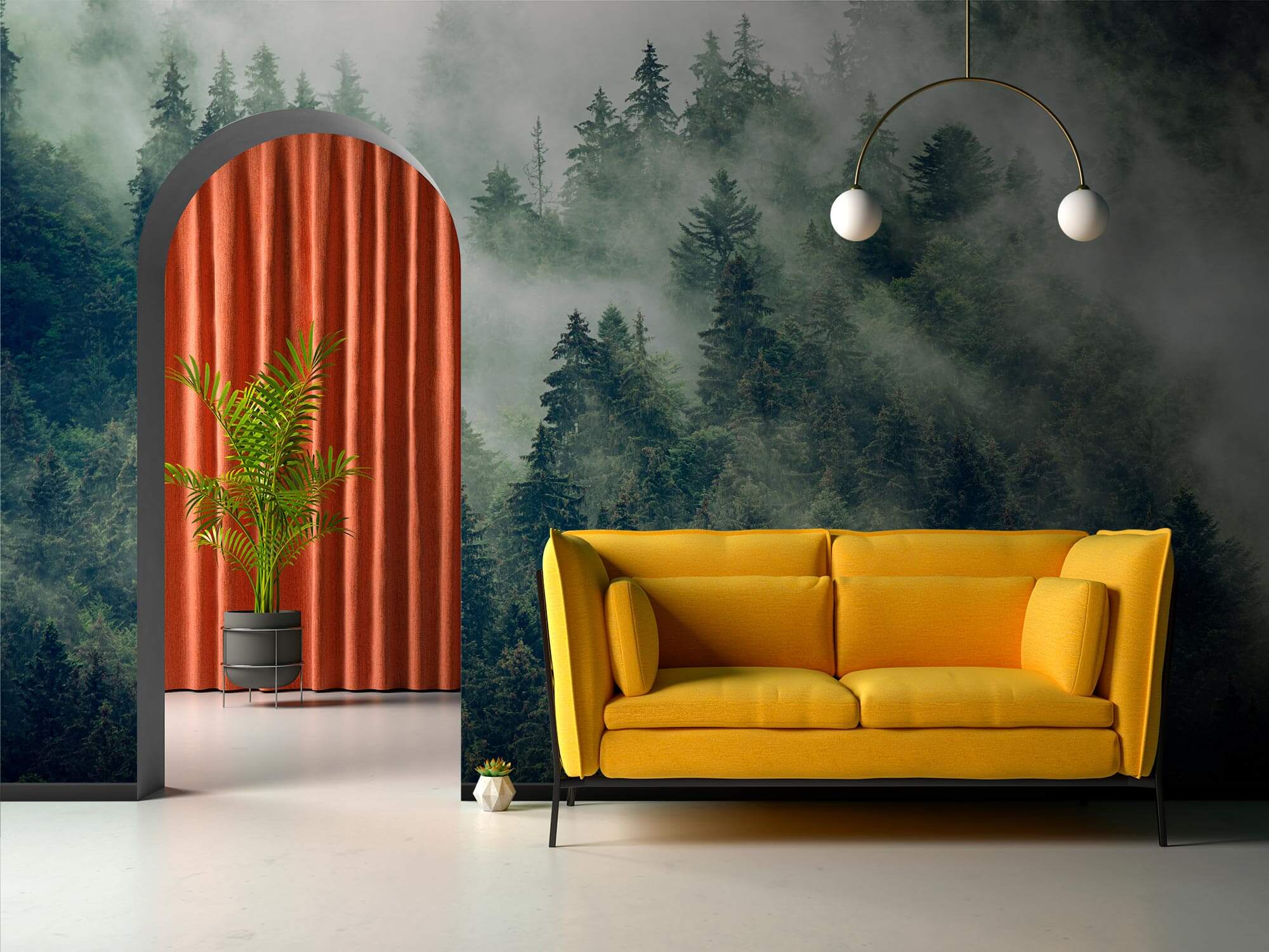 Floresta de árvores com nevoeiro u73873pig1m - Floresta de árvores com nevoeiro - tegory