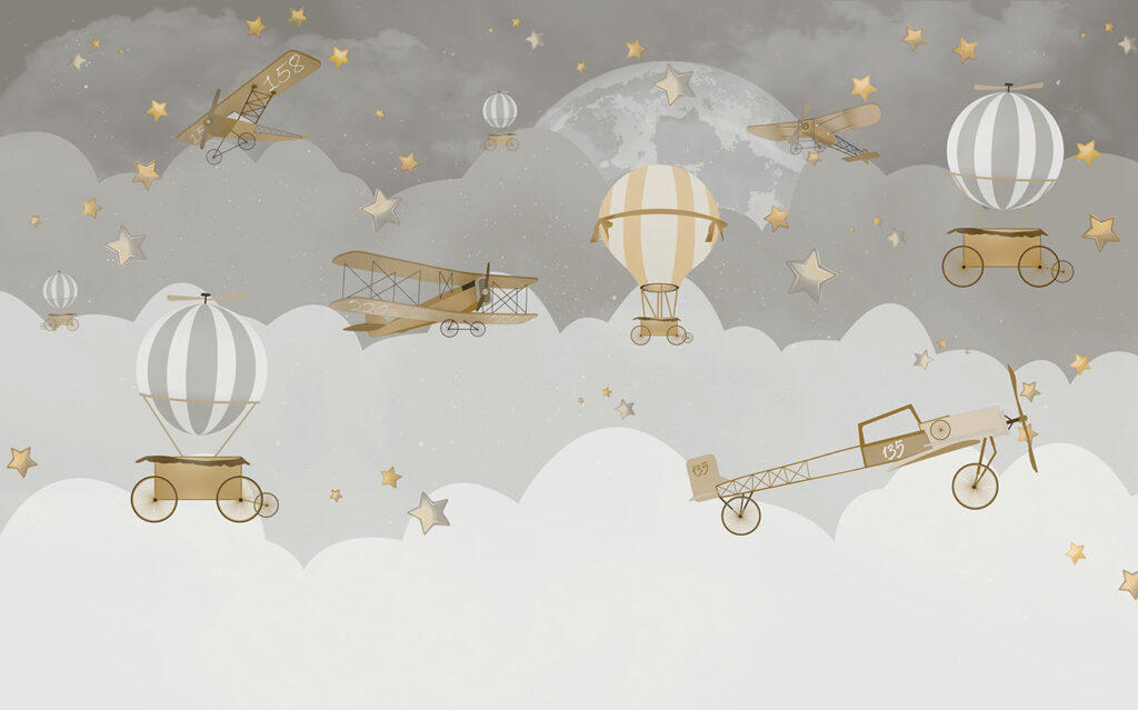 Grupo de aviões no céu Grupo de aviões no céu