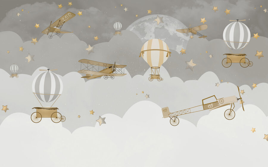 Grupo de aviões no céu Grupo de aviões no céu