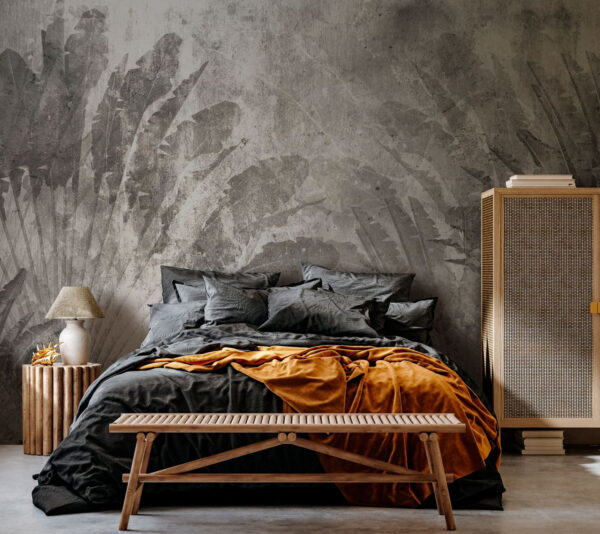 Fundo cinzento e branco com folhas Fundo cinzento e branco com folhas