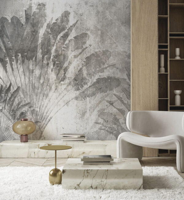 Fundo cinzento e branco com folhas Fundo cinzento e branco com folhas