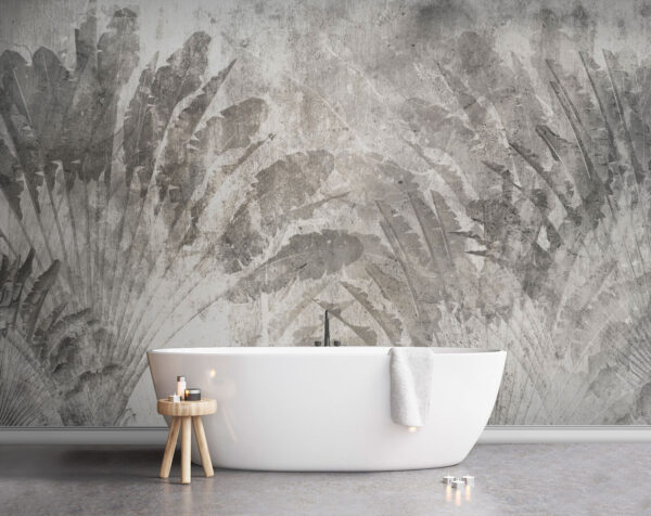 Fundo cinzento e branco com folhas Fundo cinzento e branco com folhas