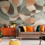 Papel de parede Padrão colorido numa superfície