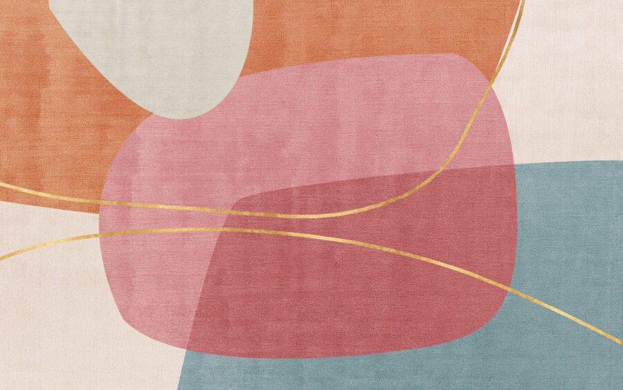 Harmonia abstrata em tons suaves e pastel.